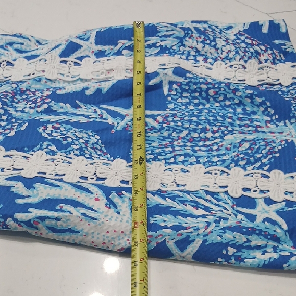 Lilly Pulitzer Blue and White Mini Dress Sz 4 Gentle Used - Picture 11 of 14